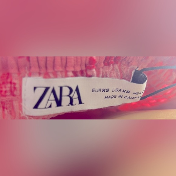 Zara NWT xs pink floral mini dress - Picture 7 of 7